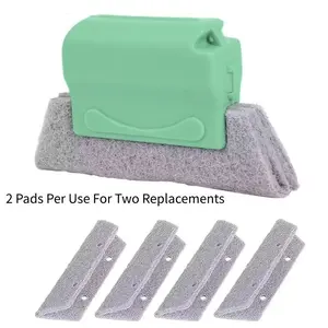 Slot Gap Cleaning Brush Set, Window Track Cleaner, Replaceable Cotton Pads, Kitchen Range Hood Sink Corner Scrubber, Dust Removal Tool