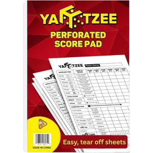 Perforated Yahtzee Score Pads: 120 Easy  Off Score Sheets, Large Print, Compatible with Yardzee and Yahtzee