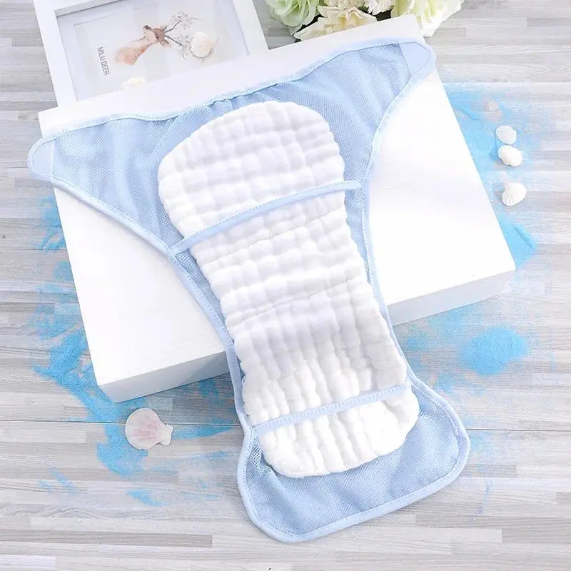 Unisex 10-Layer Cotton Cloth Nappies, Reusable Washable Newborn Training Pants, Thick Ecological Cotton Clothes for Newborn Care (Home & Bathroom Supplies)