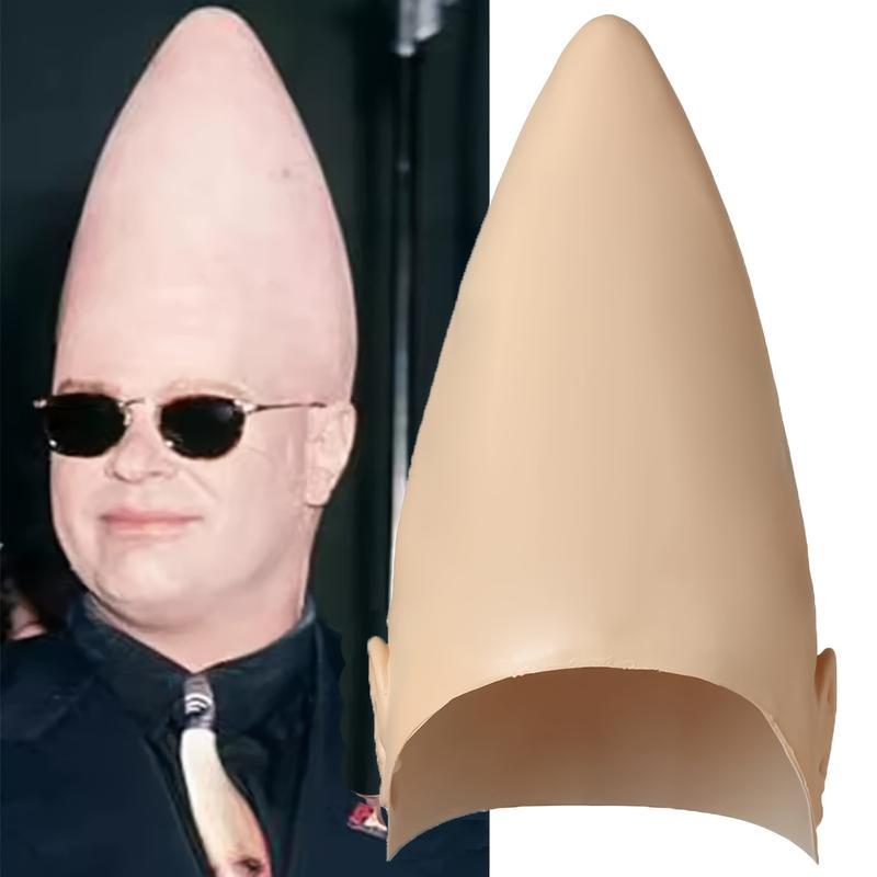 Alien High Top Wig with Light Beige Latex Shaped Design, Smooth Hand Washable Fabric, Unique Novelty Style for Halloween, Carnival, Masquerade, Movie & TV Props, Cosplay Costume Accessories