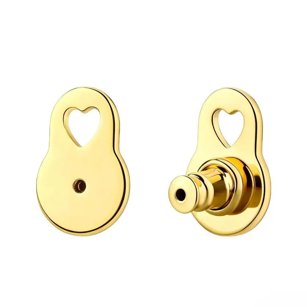2026 New 14K Yellow Gold Plated Lolia Bag Charm Earring Lifters - Ergonomic Design, Secure Locking Ear Backs, Comfort Lobe Supports for Heavy Earrings, Secure Locking Function, Daily Wear, Holiday Styling