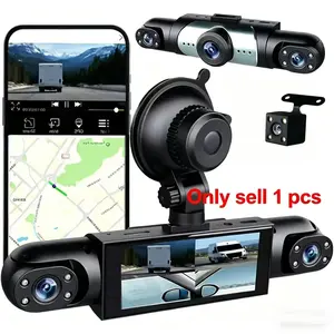 Four-Channel Car Dash Cam, 1080P Dvr with 64GB SD Card, Full HD 3.16-Inch Screen, Night Vision, Parking Mode, WiFi Connectivity