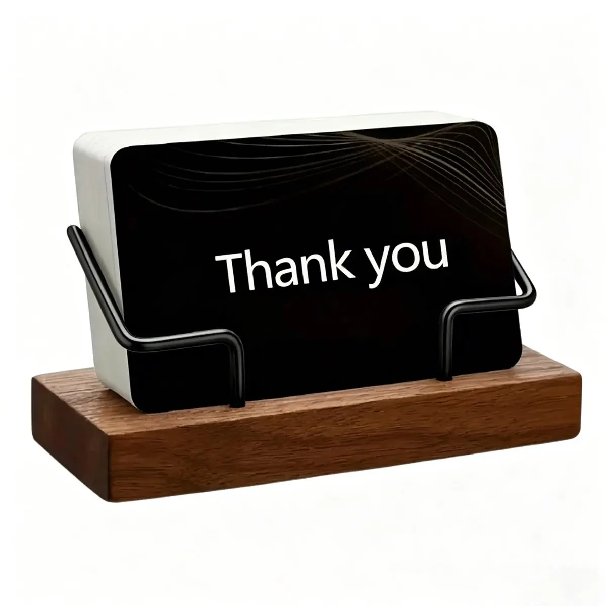 Elegant Wooden Business Card Holder, Card Stand, Durable Office Desk Accessory with Multiple Compartments, Perfect Father's Day Gift, Office Accessories