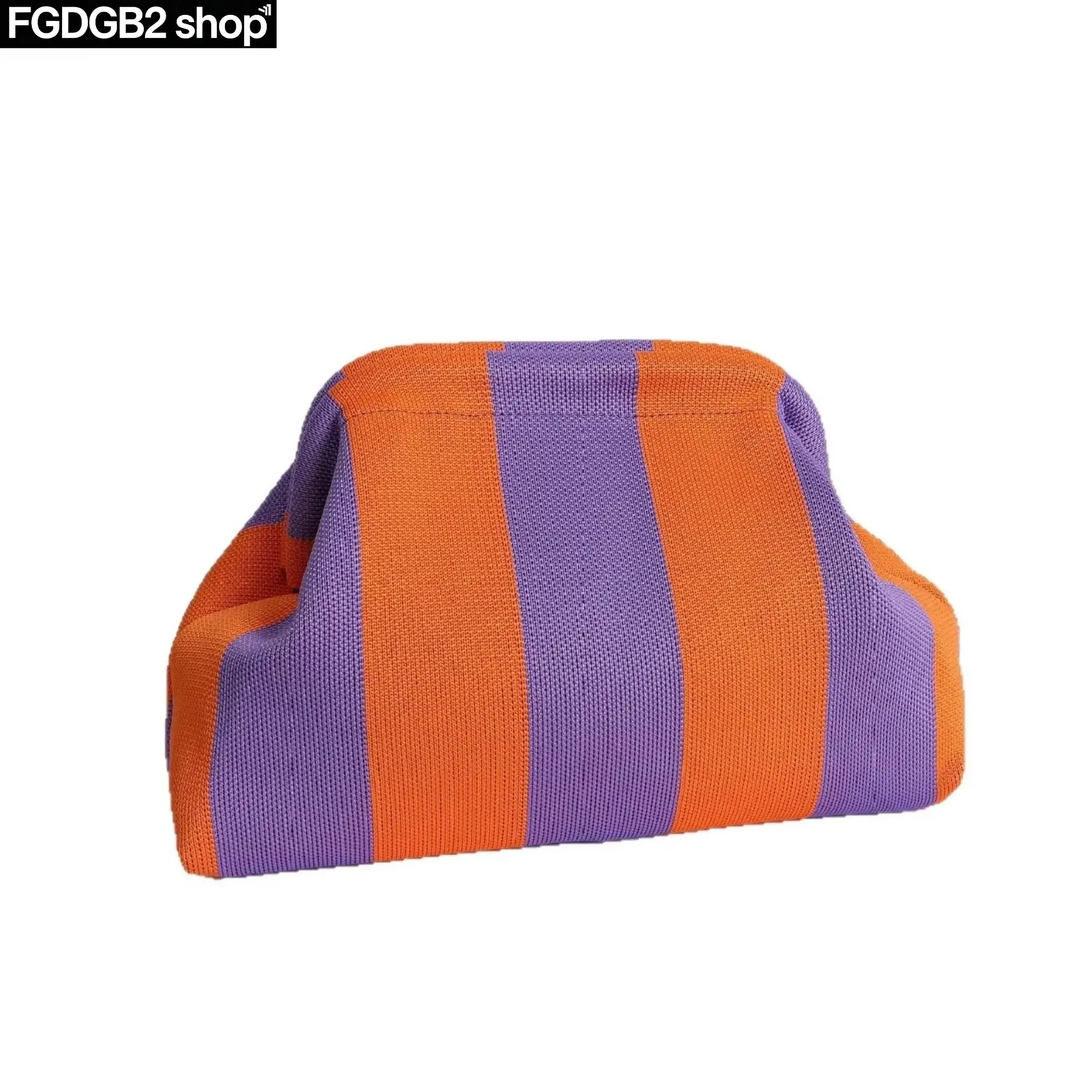 Vibrant Striped Dumpling Bag, Trendy Knit Shoulder Bag for Women & Men, Lightweight Mini Clutch Purse, Unique Crescent Crossbody Bag for Travel, Daily Wear, Shopping & Casual Outfits