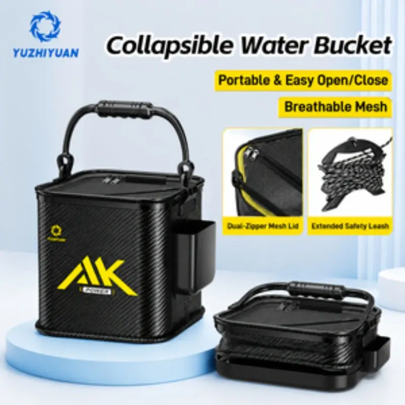 Transparent Thickened Fish Bucket, Multi-Functional Foldable Portable Fishing Buckets, Ideal for Camping Picnics, Versatile Use Cases, Collapsible Water Bucket