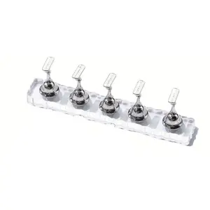 1/2 set of transparent acrylic nail support stands, suitable for fake nail training and display. They come with reusable glue and nail trays. Perfect for home DIY nail art and practice for beginners as well.