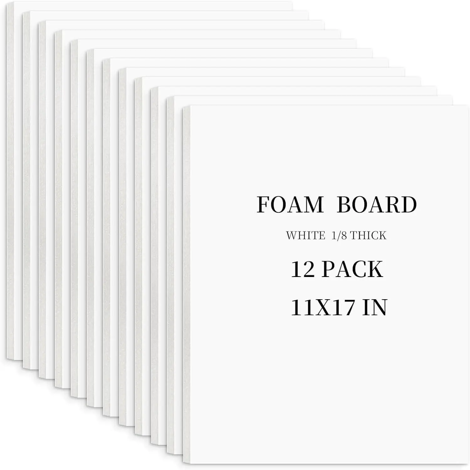 11x17 White Foam Core Boards 1/8" Thick 12 Pack | Acid Free, Warp-Resistant Foam Core Board for Modeling, Billboard, Projects, Paintings, Display, Framing, Photo Mounting