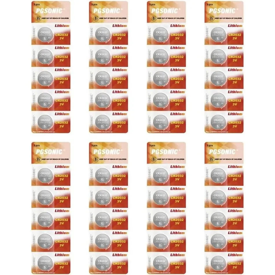 40 Pack CR2032 3V Lithium Coin Battery for Small Electronic Devices, 5 Year Shelf Life
