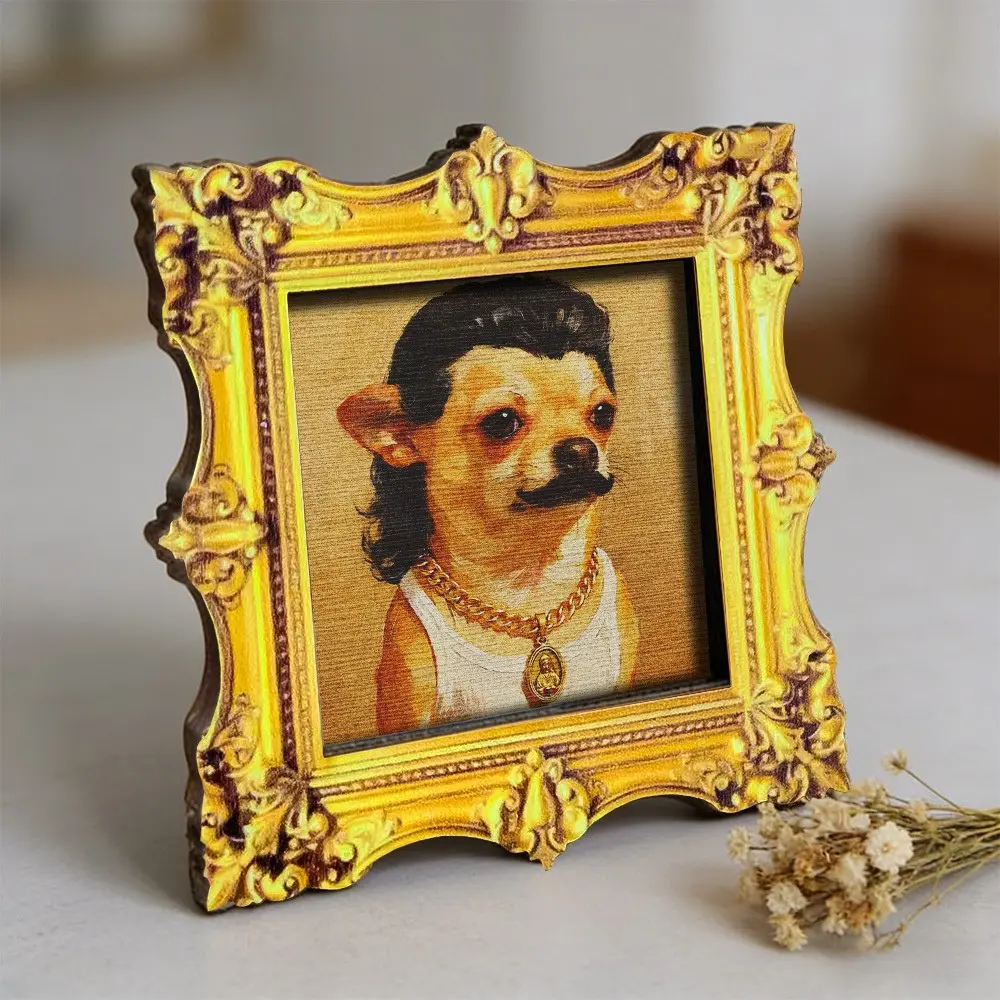 Wooden Chihuahua Refrigerator Magnet, Retro Mini Decorative Art, Funny Kitchen Door Decoration, Holiday Gift, Humorous Gift, Funny Fridge Magnets