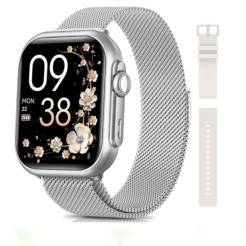 Smart Watch with HD Screen, Bluetooth-compatible Connectivity, Sleep & Heart Rate Monitoring, 110+ Sports Modes, 1000mah Battery, Silicone Strap