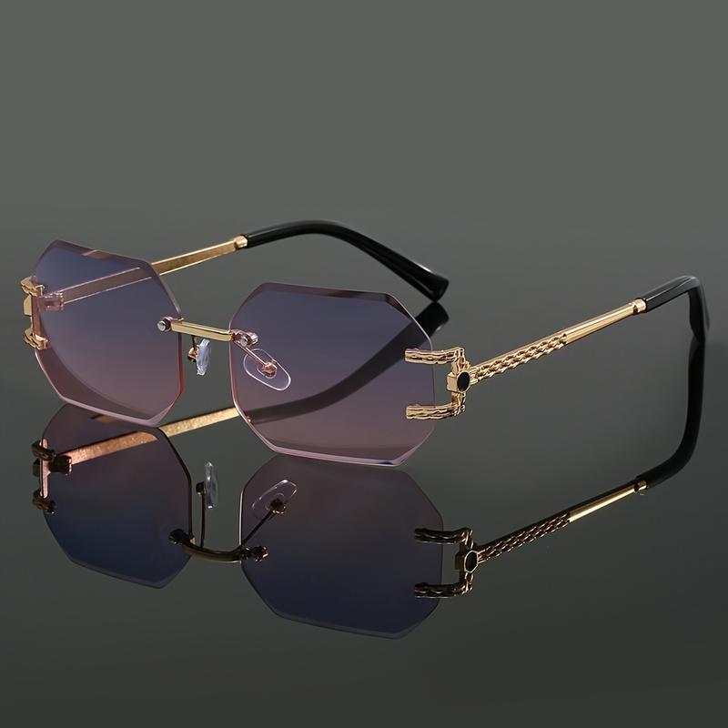 Y2K Aesthetic Eyewear 2025 Rising Rimless Glasses Lightweight Durable Metal Frame Decorative Lenses Daily & Special Occasion Accessory Suitable for Casual Outfits Holiday Parties Stylish Events Gift for Friends