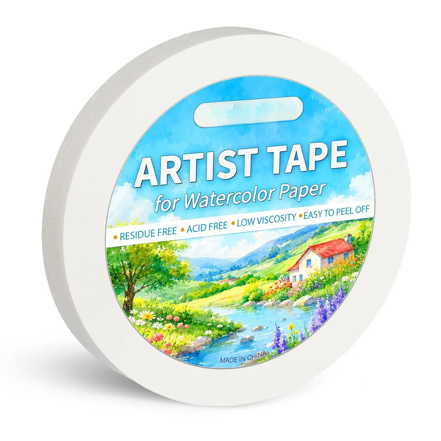 EYYAN Acid Free Low Tack Artist Tape, 1/2x180 ft Paint Masking Tape for Watercolor Painting, Drafting, Framing, Safe for Paper & Canvas