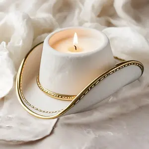 Cowboy Hat Shaped Silicone Molds, Candle and Soap Making Molds, Epoxy Resin and Polymer Clay Molds, Perfect for Handicrafts and Home Decor Projects, Ideal for Craft Lovers, Valentine's Day Mother's Day Christmas DIY Gift Tools