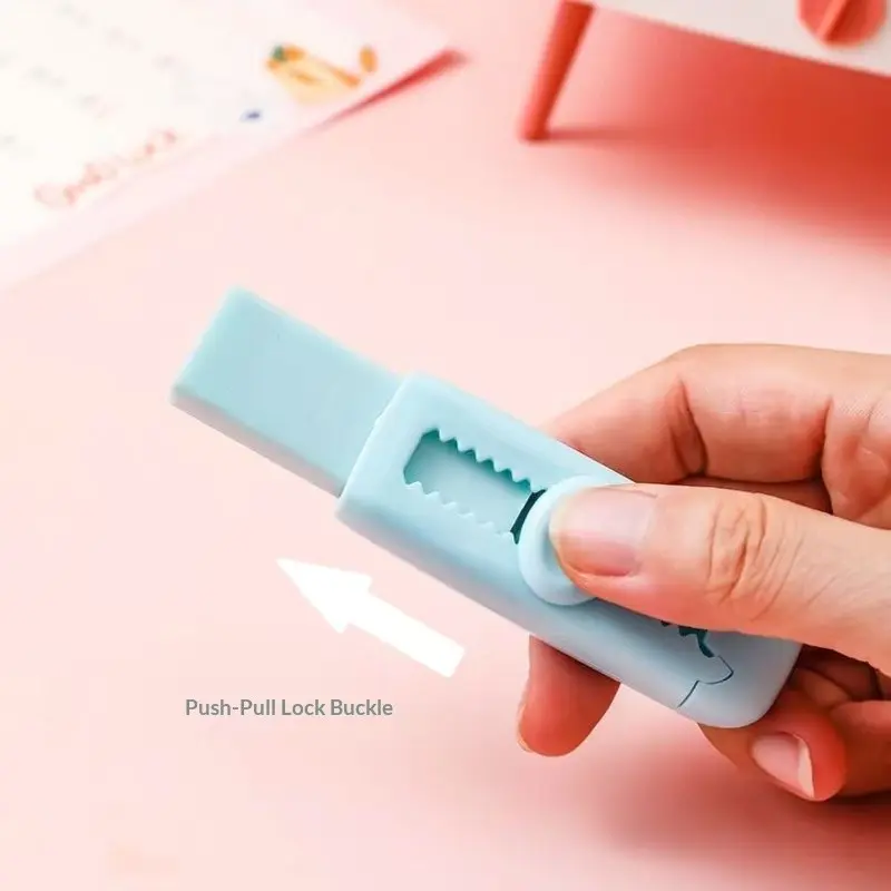 Multicolor Push-Pull Eraser for Students, High Aesthetic Eraser, Extendable Design, Low Dust, No Marks, Perfect for School Use