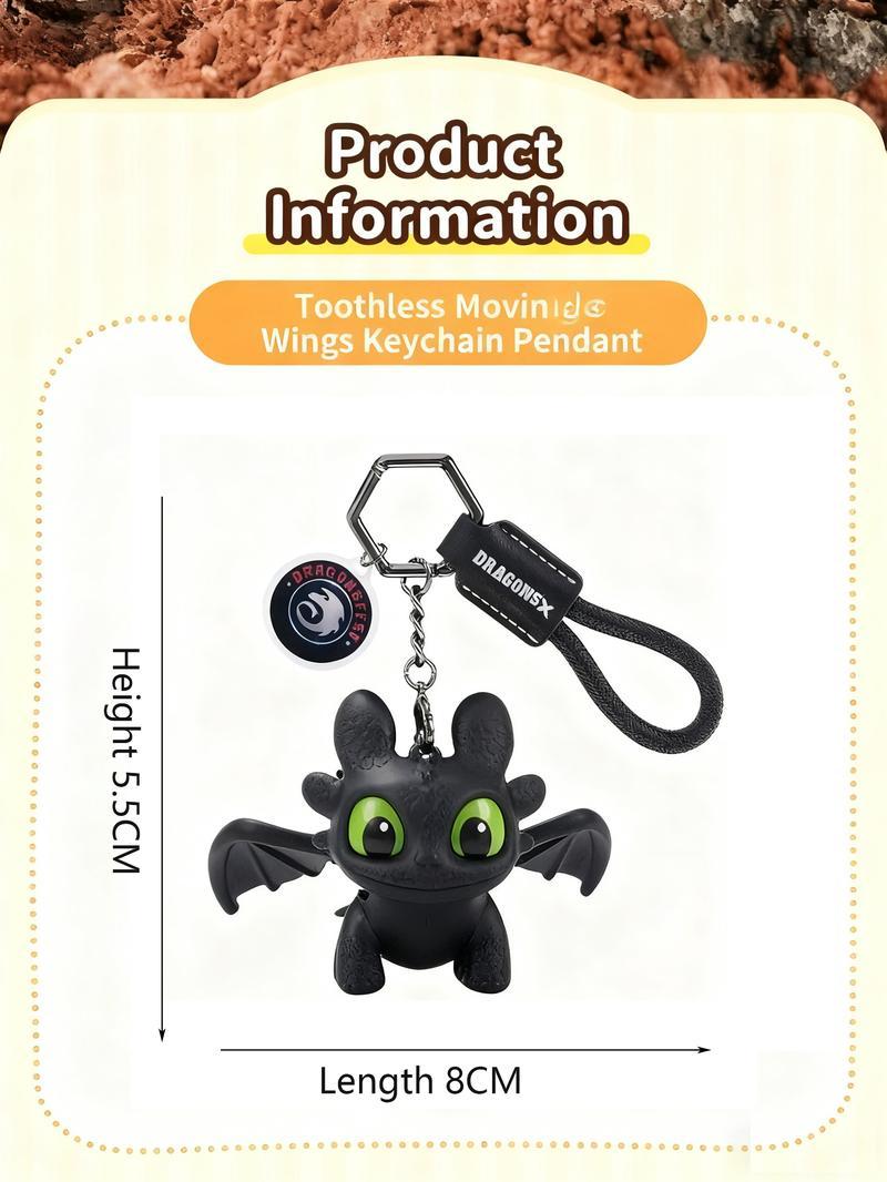 Joylux How to Train Your Dragon, Night Fury Dragon Keychain,Valentine Party Favor Toys 2026, Glow in the Dark Mini Dragon, Pendant with Moving Wings ,Trendy Bag Charm Car Ornament Keychain, Gift Birthday Peripheral