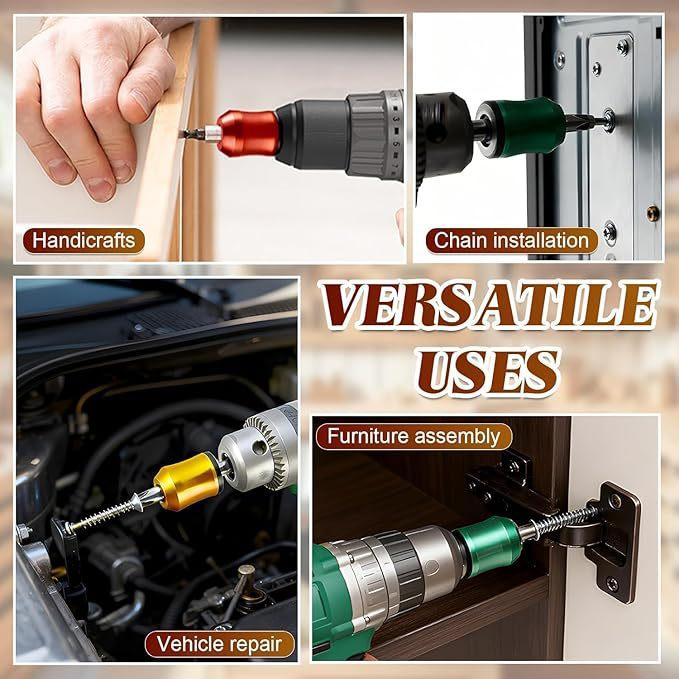 Aluminum Alloy Magneticizer Set: High-Hardness Demagnetizer, Strong Magnetic Adsorption Rings, for Screwdriver Bits and Electric Drill Bits