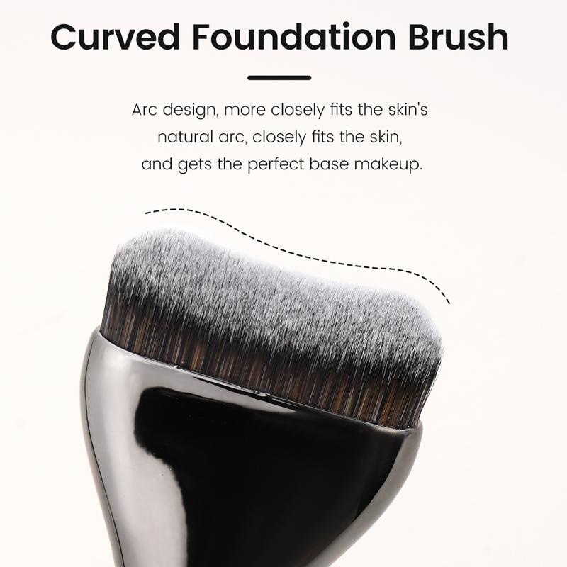 MAANGE 2pcs Facial Makeup Brush Set, Professional Foundation Brushes Contoured Foundation Brush for Blending & Powder Application, Essential Beauty Tools for Daily Use, Beauty Duo Brush, Makeup Accessories Gifts for Friends