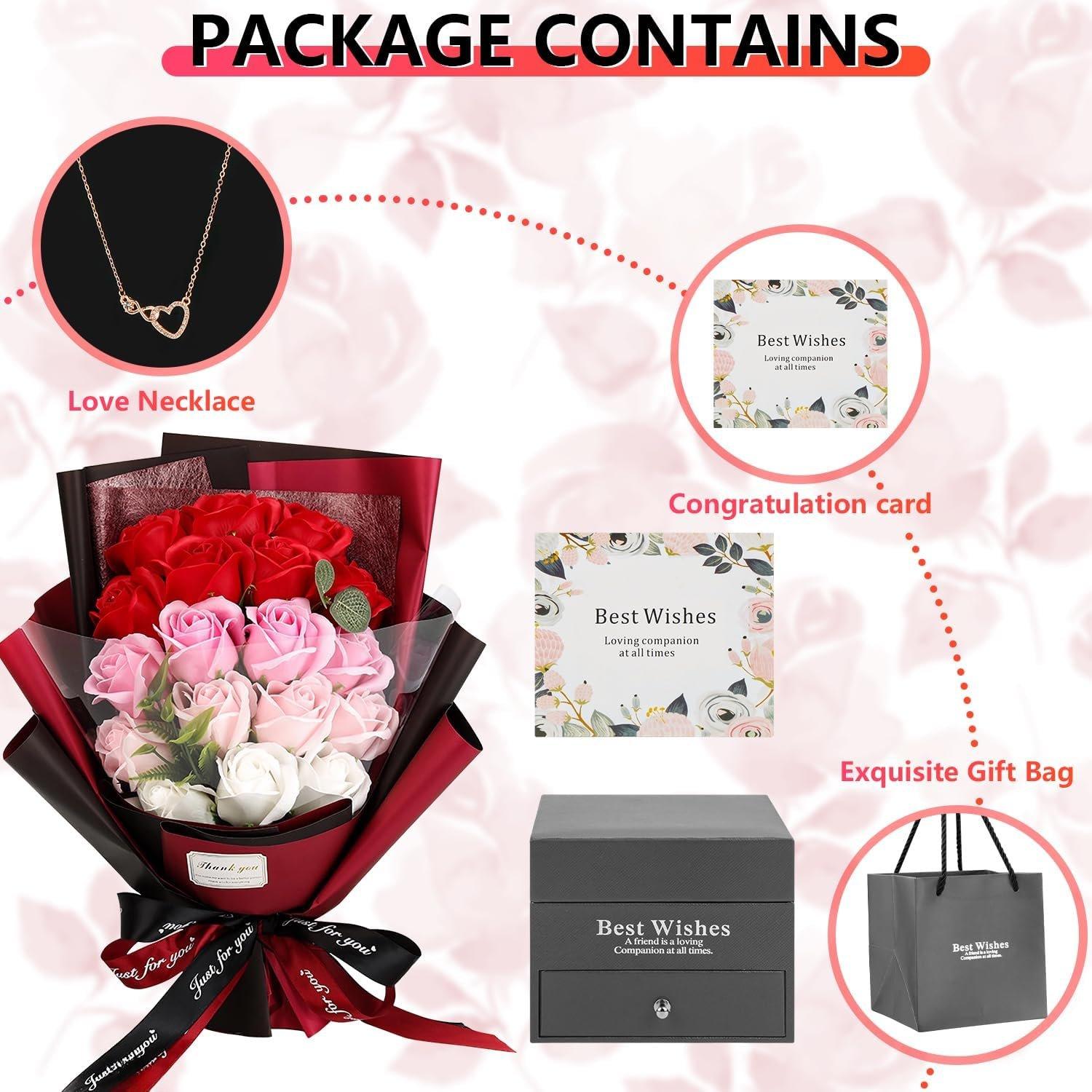 Rose Bouquet Rosas Eternas Preserved Rose Bouquet 18 Flower Bouquet ...