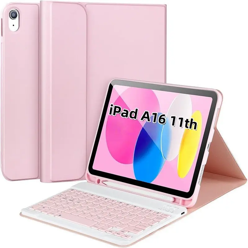 Tablet Cover, 1 Count Wireless Keyboard Case for iPad 10th Generation 2022 & A16 11th Generation 2025 (10.9/11 Inch), Tablet Keyboard Protective Cover with Pen Holder