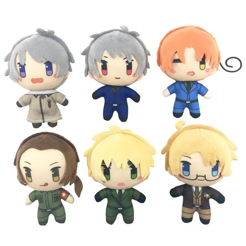 2026 hot item10cm Hetalia Axis Powers Mini Plush Doll Pendant Alfred F. Jones Arthur Kirkland Cosplay Stuffed Toy For Anime Fans