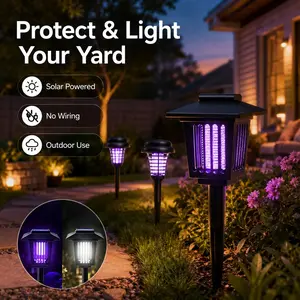 Solar Mosquito Killer Lamp, Outdoor Garden Stake Light, UV Insect Repeller, Solar Powered, Dual Mode (mosquito Control + Lighting)