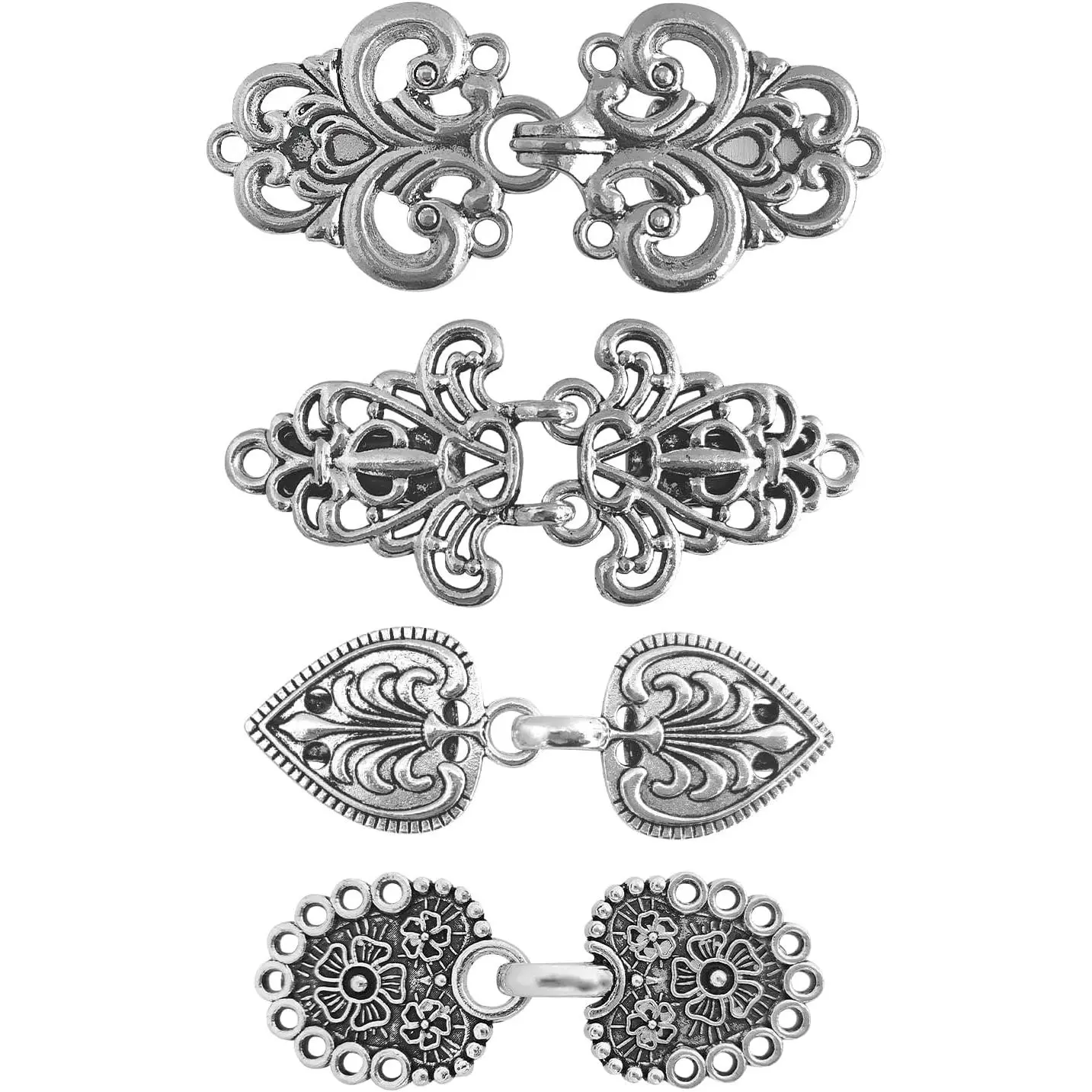Exquisite Retro Sweater Twirl Clips, Cape Cloak Fasteners for Dresses, Stylish Cardigan Clips,Filigree Trivet Cape or Cloak Clasp Fasteners