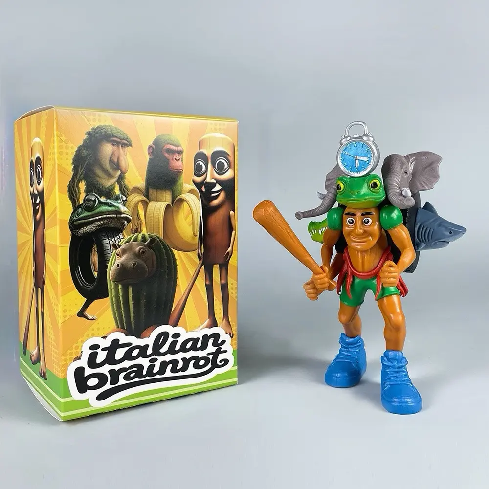 NEW Version of Italian Brainrot Fusion Figure - DIY Tralalero Tralala & Tung Tung Sahur Meme Toy, Large Combination Version, Desk Decor Toy Gift for Kids & Adults, Christmas gift,Birthday Present