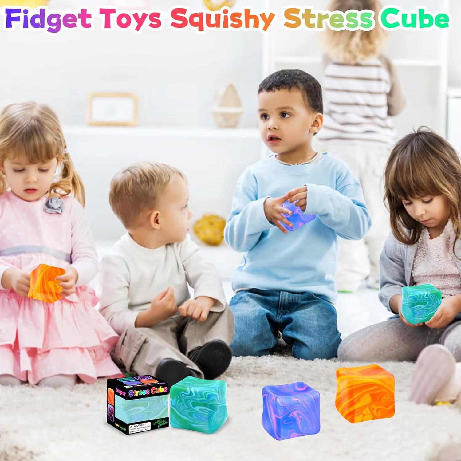 Square Maltose Candy Textured Soft Rubber Squishies Fidget Toy - Slow-Rebounding, Stress-Relieving Decorative Piece for Home, Office Relaxation, Fidget Toys