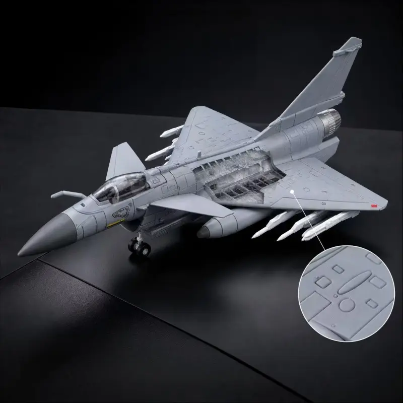 1:72 Scale J-10C Aircraft Model Kit with Base, Durable Plastic, Desktop Decor, Ideal for Collectors and Aviation Enthusiasts