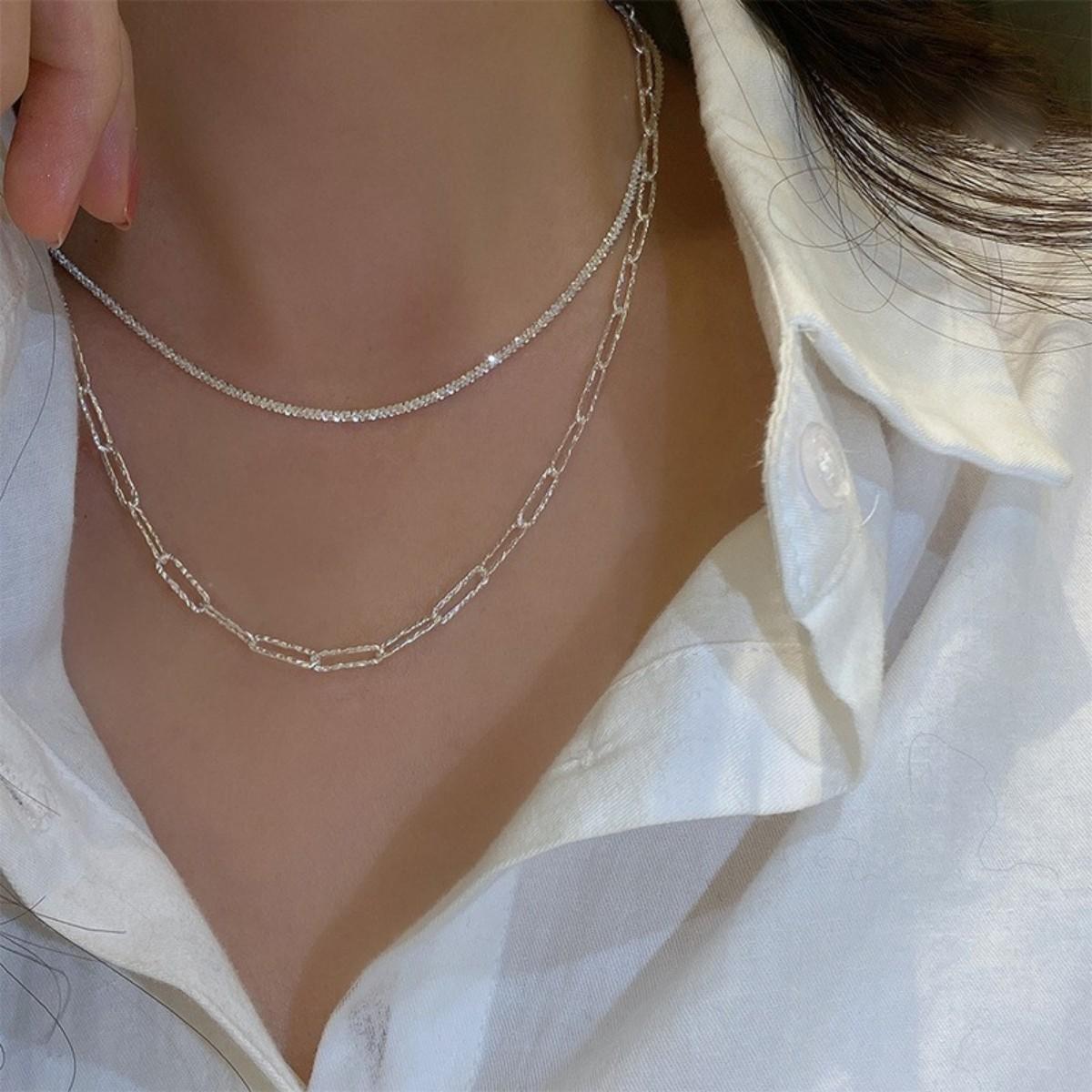 Minimalist Diamond Necklace, High-End Luxury Sparkling Collarbone Chain, Elegant Women's Jewelry, Simple Cold Style Pendant
