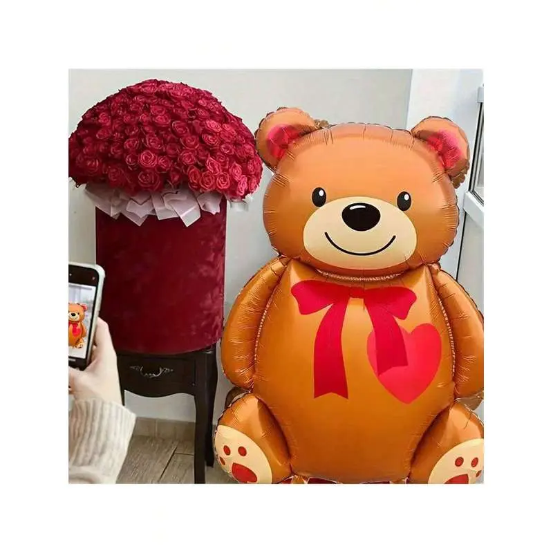 36-Inch Extra Large Red Heart Plush Teddy Bear With Bow Ribbon, Suitable For Valentine's Day Decor, Proposal, Wedding, New Year Decoration