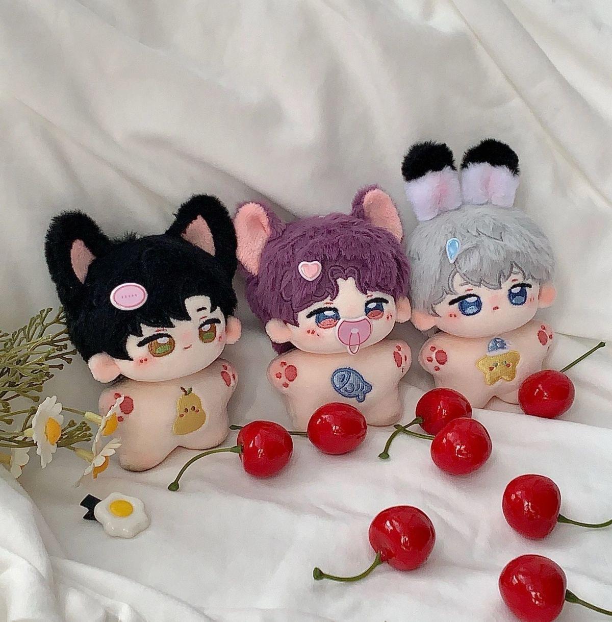 Love and Deepspace Rafayel 10cm cotton doll Xavier Zayne Sylus Caleb Cartoon peripheral decoration keychain Plush nude doll Gift