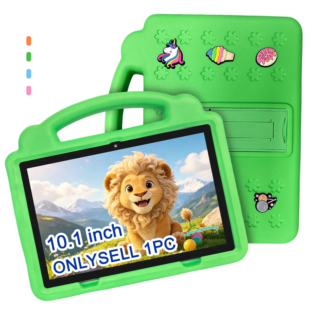 #SummerFinds #entertainment tablet 10.1 Inch Android Student Tablet, 64GB large storage, powerful parental control system, 5G WiFi & Bluetooth, compatible with various educational learning apps, standable anti-slip silicone case included, 4 colors