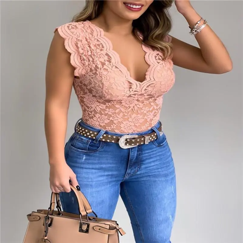 New Tanks For Women Summer Women Lace Sexy Camisole V Neck Tank Top Underwear Vest Candy Color Bralette Female Lace Underwears