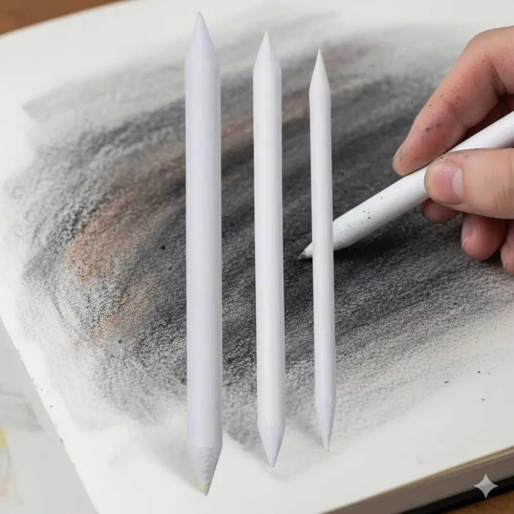 Professional Sketch Blending Stump Set: Anti-Break Core, Non-Slip Grip, Smudge-Proof Design. Premium Art Tools for Blending, Shading, Portable Sketching, Journaling & Studio Use. Ideal for Art Students & Professionals.