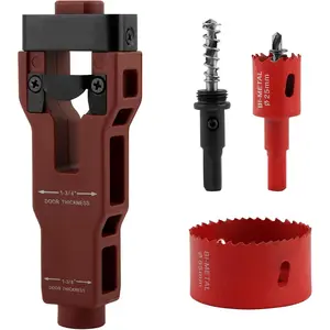 Door Latch Installation Kit, Precision Scoring and Chiseling Metal Door Lock Hole  Kit Latch Mortise Tool Fits for /8' or /4' Thick Wooden Door, Professional Installation
