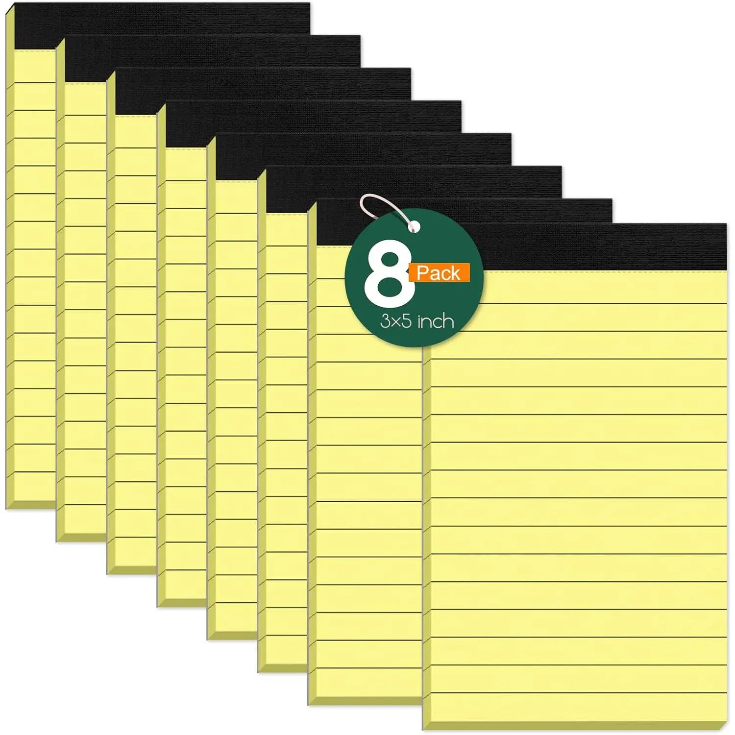 8 Pack Small Note Pads 3x5 In, College Ruled 3 x 5'' Notepads Server Note Pads,  Perforated Small Pocket Size Notebook Mini Writing Pads Memo Pads of Lined Paper Notepad Narrow Ruled Scratch Pads