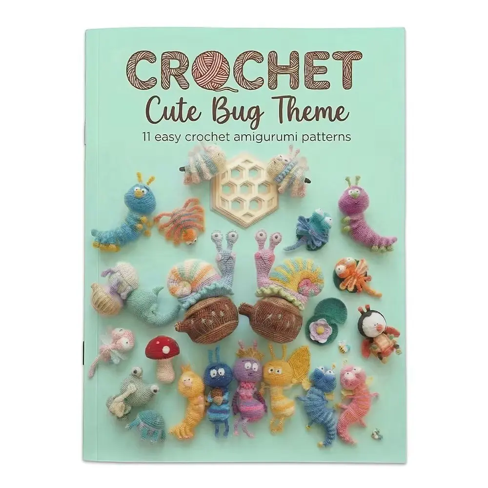 Cute Insect Crochet Doll Pattern Book, 11 Animal Knitting Diagrams Manual, Easy-To-Follow Instructions for Crafting Fun Toys