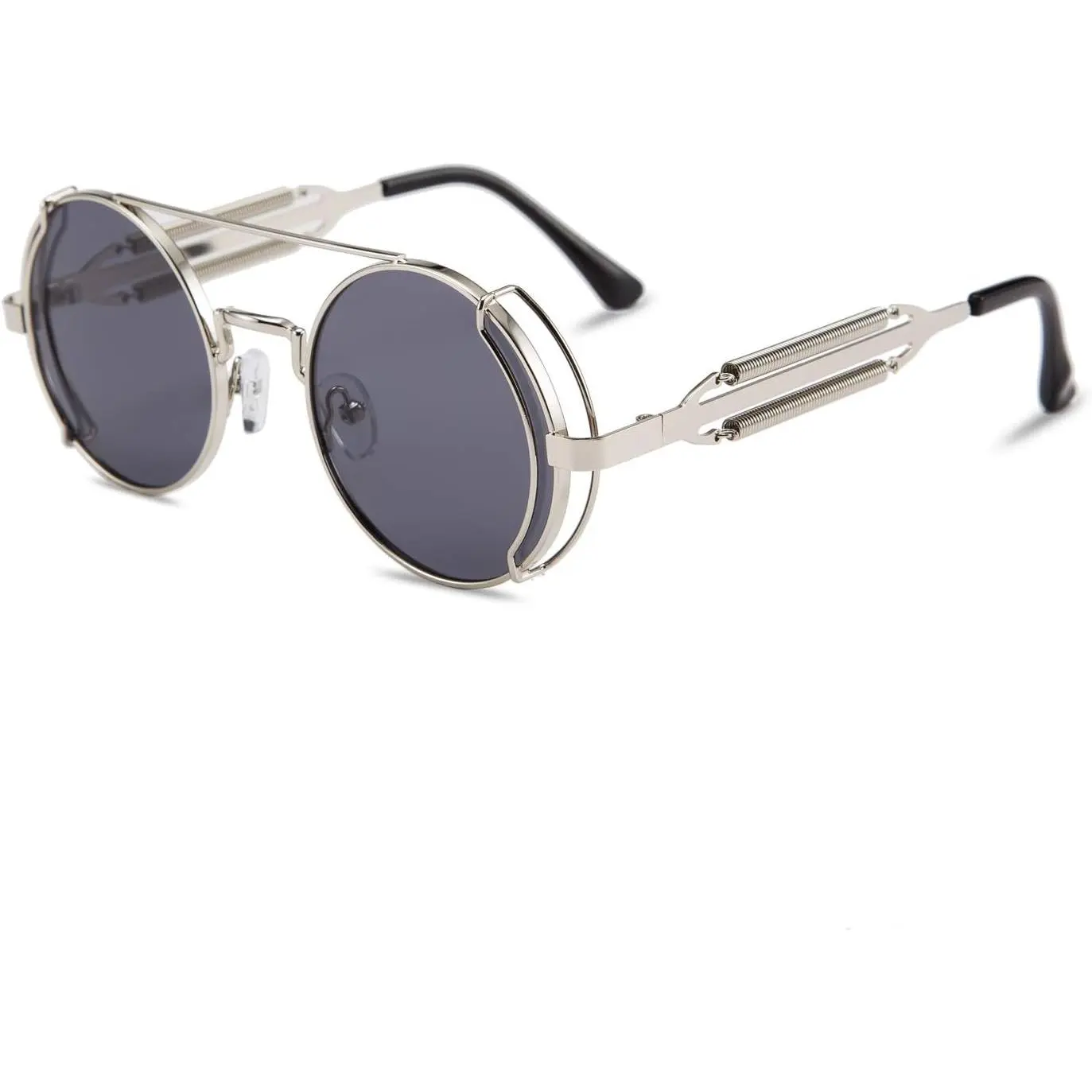 Steampunk Sunglasses Hippie Glasses Retro Round Metal Frame Women Men