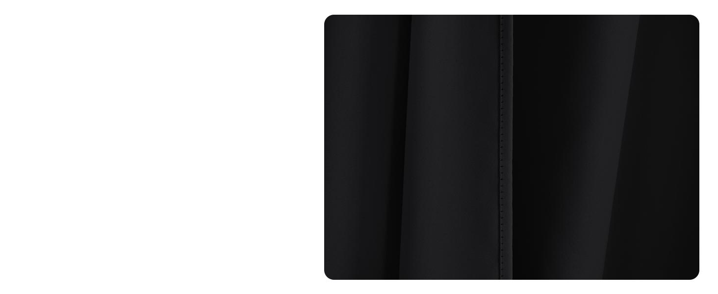 Blackout Draperies Window Panels, Autumn/Winter Thermal Grommet Blackout Curtains/Drapes for Cafe (Set of 2, 70 inches by 72 inches, Black)