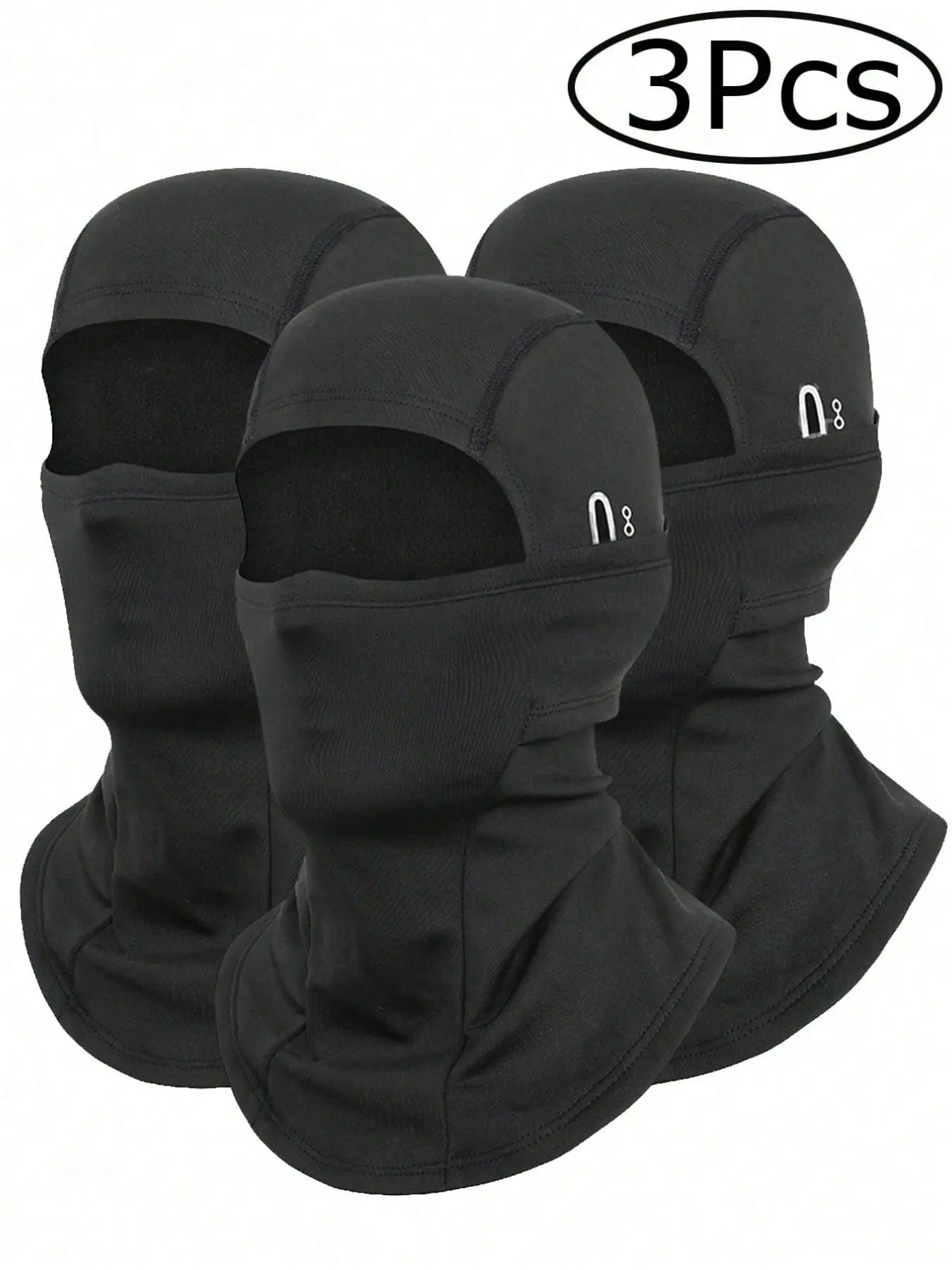 3Pcs Unisex Winter Thermal Balaclava Ski Mask, Windproof Face Neck Hood Scarf For Cycling Skiing Climbing Hiking Outdoor Activities