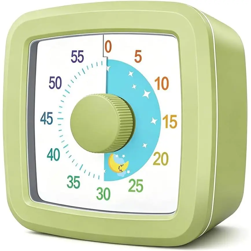 Silent Countdown Clock, 60 Minute Visual Timer for , Time Management Tool for Homeschool Study Supplies, Classroom, , Kitchen, Desk