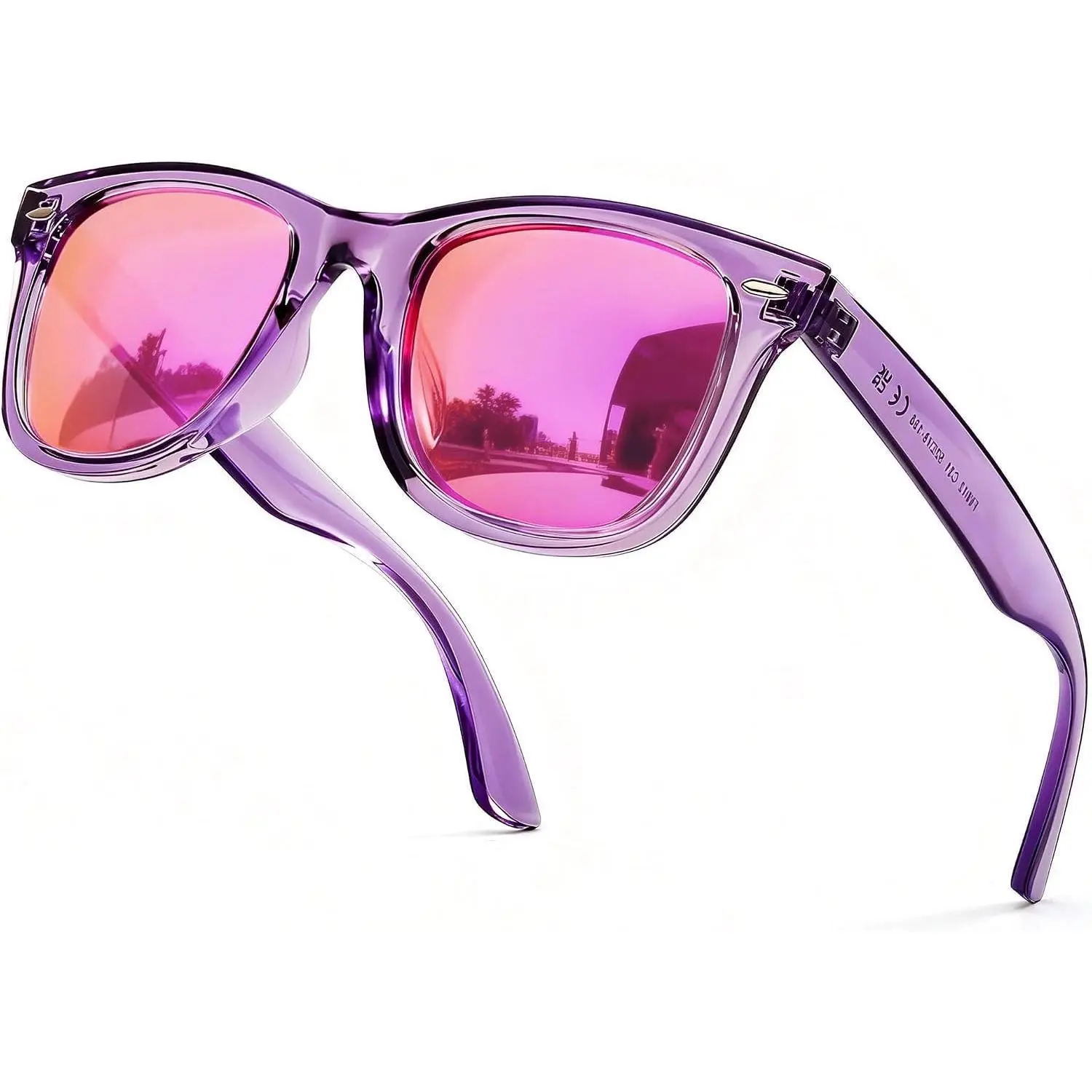 SIPHEW Classic Square Mirrored Polarized Sunglasses for Men and Women, UV400 Protected Shades for Driving, Travel and Outdoor Use