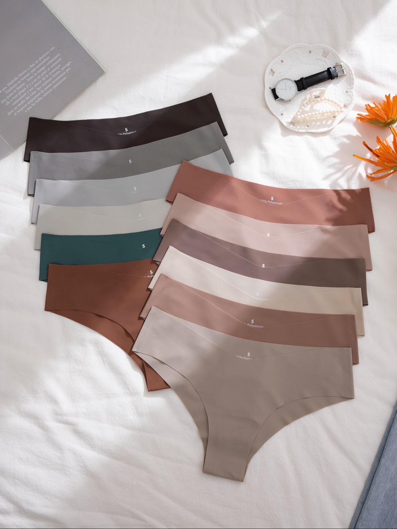 Women's Solid Seamless Panties, Comfort Soft Elegant Knicker, Multipack Panties Underwear for All Seasons, Panties for Women, Womenswear & Underwear, Underwear for Women, Women Underwear