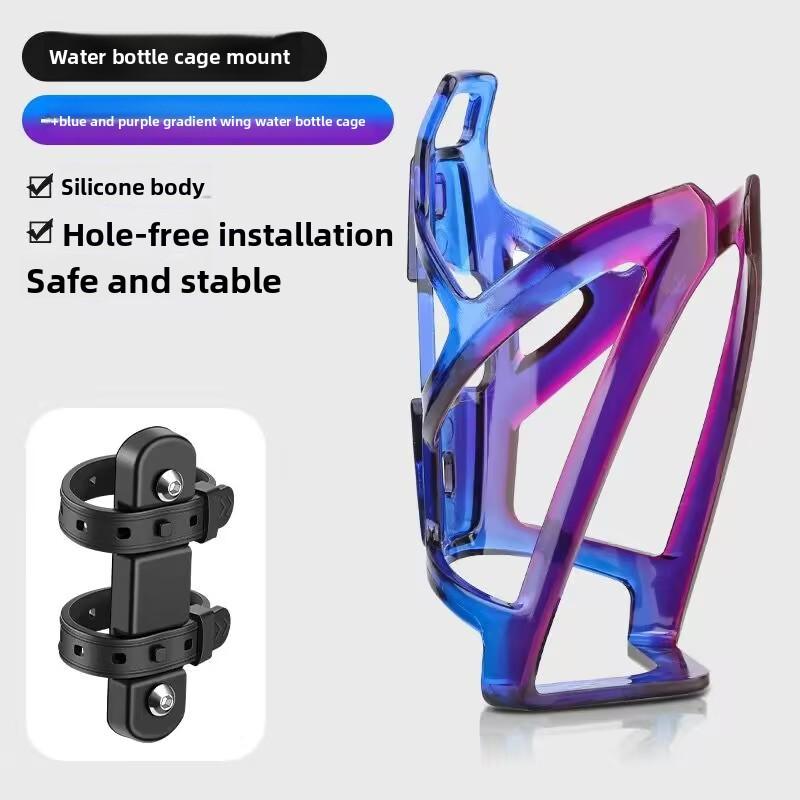 Mountain and Road Bike Water Bottle Holder Quick-Release Mount & Screw Wrench Options Black Black-Red Black-Blue Blue-Purple Hole-Free Installation Safe & Stable Plastic Resin Material Mountain and Road Bike Water Bottle Holder Quick-Release Mount & Screw Wrench Options Black Black-Red Black-Blue Blue-Purple Hole-Free Installation Safe & Stable Plastic Resin Material