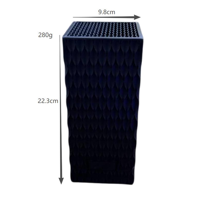 Modern diamond-shaped plastic knife holder, multifunctional knife rack, kitchen knife storage, free-insertion knife rack organizer