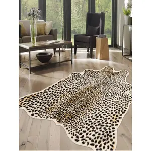 1pc Leopard Print Carpet, Velvet Carpet, Room Decor, Anti-Slip Durable, Sound Insulation, Skin-Friendly Soft, Easy To Clean, Indoor Doormat, Living Room Carpet, Bedroom Carpet, Bathroom Mat, Washable Carpet, Home Decor, Floor Decoration, Fl