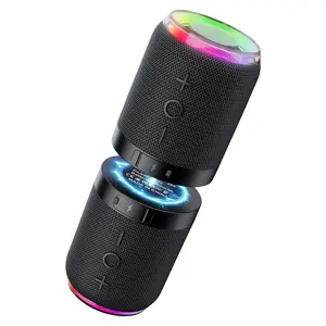 Portable Bt Compatible Speaker, Multifunctional Speaker, Magnetic 2-In-1 Design, Wireless Mini Speaker,, 12-Hour Playtime, TWS Pairing, Bt5.4, Fm Radio
