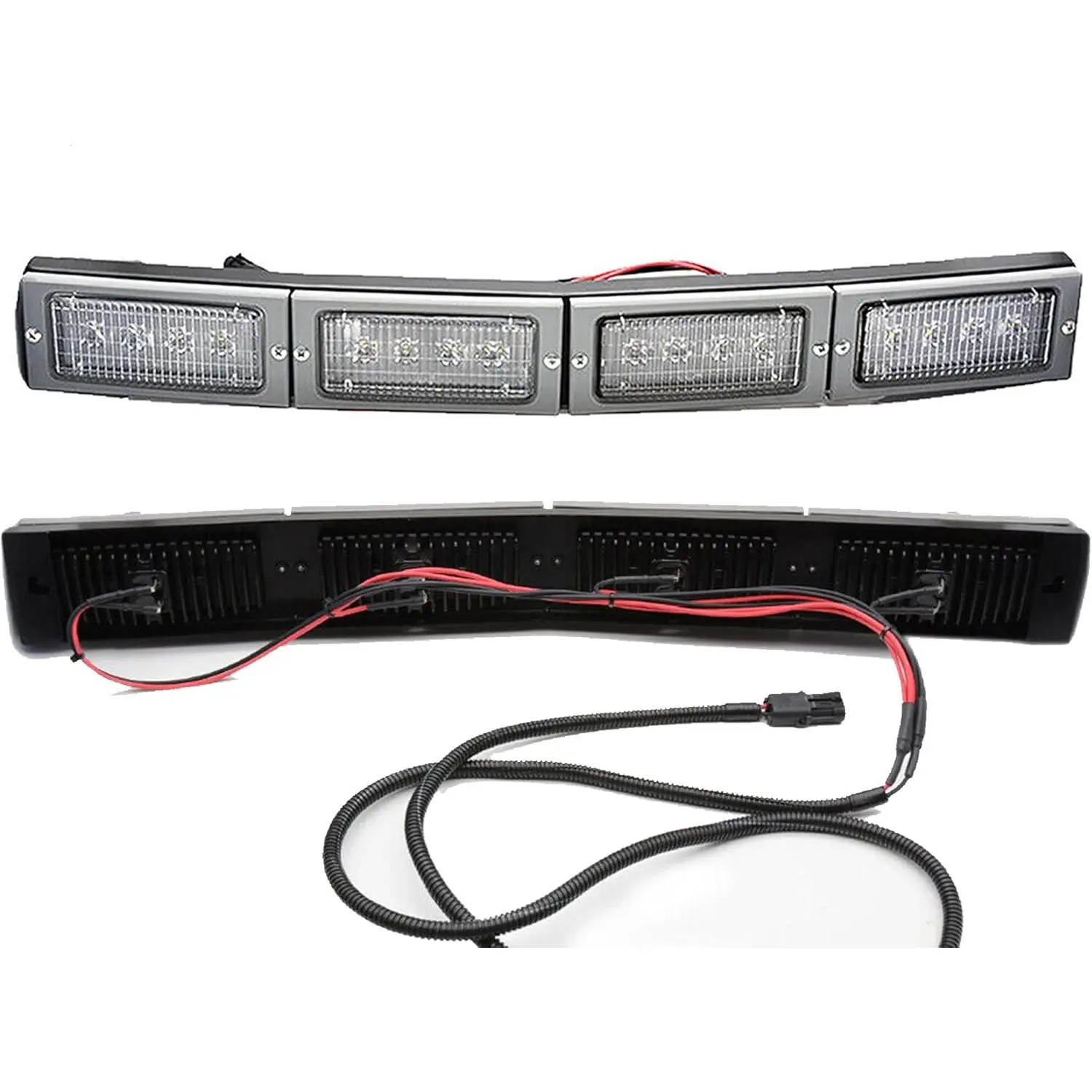 Assembly LED Front Hood Light Kit RE306510 R161288 RE37450 RE340681 to Compatible with John Deere Tractor 4555,4560,4755,4760,4955,4960, Replaces OEM LED5560 (Steel Back Frame)