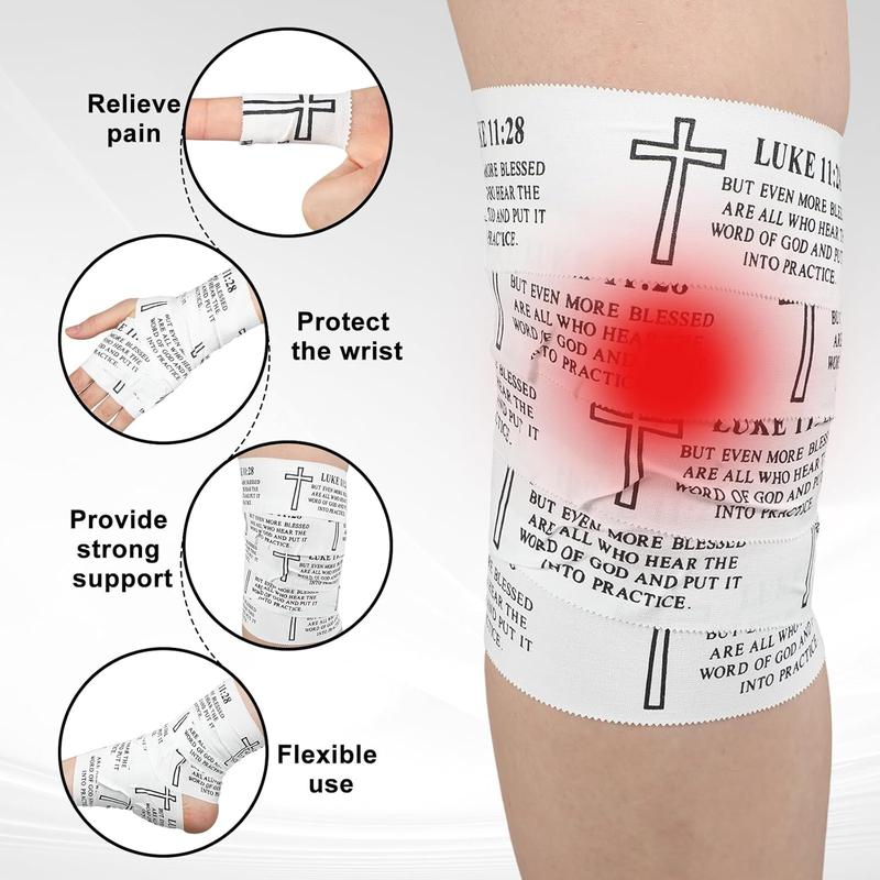 2 count Christian Athletic Tape 2IN X 23FT Cotton Wrist Sport Tape with Jesus Bible Verse for Soccer Football Sports Baseball Gymnastics Athlete Injury(White,Luke 11:28) 2 count Christian Athletic Tape 2IN X 23FT Cotton Wrist Sport Tape with Jesus Bible Verse for Soccer Football Sports Baseball Gymnastics Athlete Injury(White,Luke 11:28)